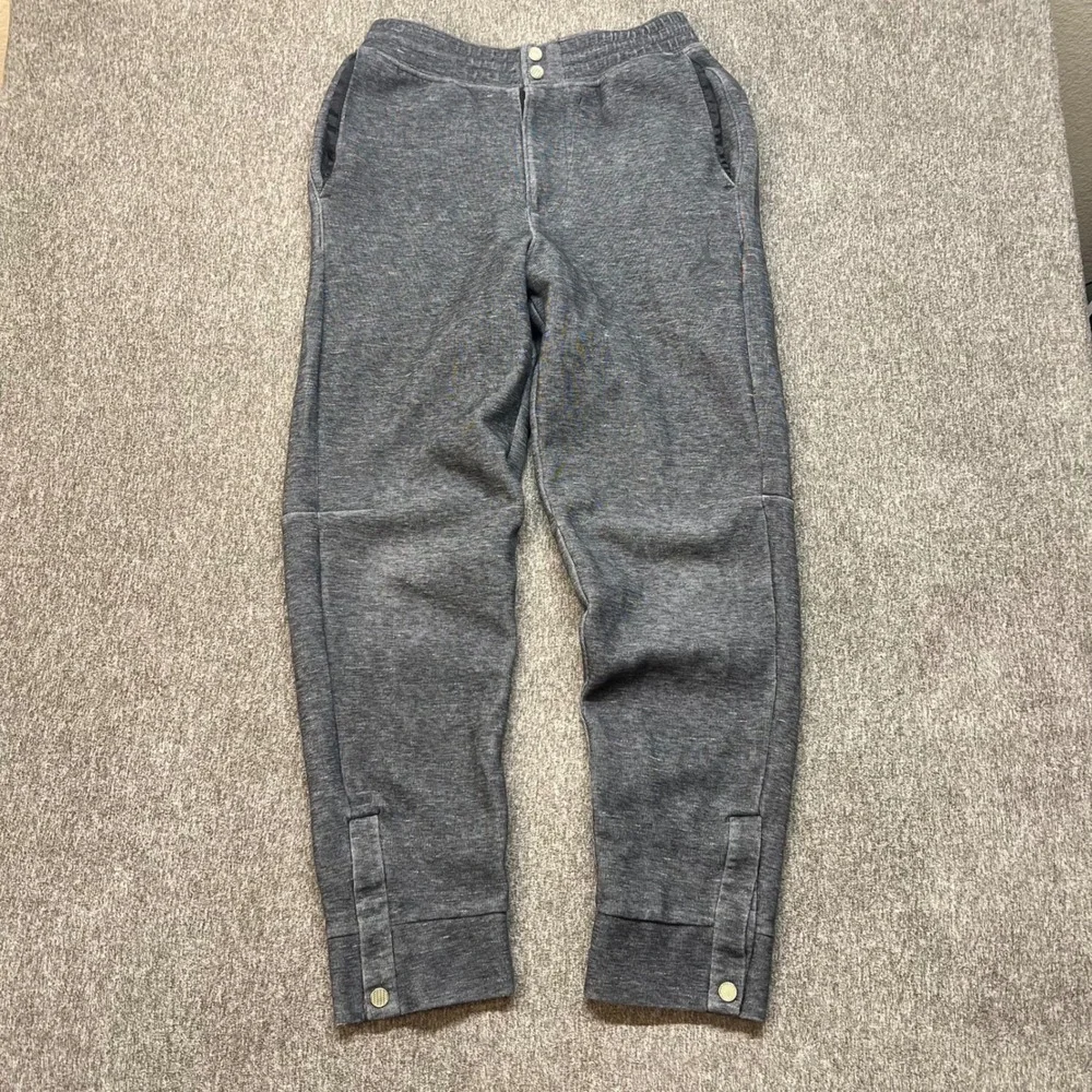 Jordan Mens Heathered Grey‎ Snap Cuff Jogger Sweatpants 632074-032 Size Small